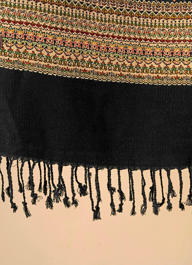 Embroidered Velvet Shawl